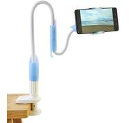 PowerTRC Phone Holder Gooseneck Bed Mount, Clamp Universal Lazy Mount Flexible Long Arm Bracket for 3.5~6.7", Compatible with Cell Phone 15 Pro XS Max XR X 8 7 Plus S24 S23 A34 Stand for Bedroom Desk