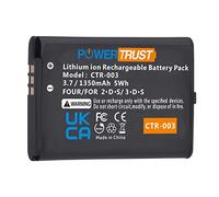 PowerTrust 1pc 1350mAh CTR-003 CTR-001 Battery for Nintendo 3DS, 2DS, New 2DS XL Game Console
