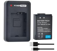 PowerTrust 1pc EN-EL25 Battery 1680mAh and USB-C Charger for Nikon Z50, Z50 II,Z30,ZFC Camera MH-32 charger