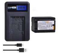 PowerTrust 1pc VW-VBT380 Battery and LCD Charger for Panasonic HC-V260 HC-V380 HC-VX1 HC-VX870 HC-V210 HC-V520 HC-W850 HC-V720 HC-V770 HC-VXF990 HC-VX980