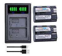 PowerTrust 2-Pack BP-511 BP-511A Battery with LED Dual Charger with type-C port for Canon EOS 5D 10D 20D 20Da 30D 40D 50D 300D PowerShot G1 G2 G3 G5 G6 Pro 1 Pro 90 Pro 90IS Camera