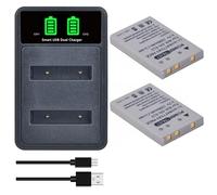 PowerTrust 2-Pack EN-EL5 Battery with LED Dual Charger for Nikon Coolpix P90 P80 P500 P520 P510 P6000 P530 P3 P4 P100 Coolpix S10 P5000 P5100 Camera