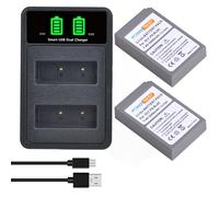 PowerTrust 2pcs 2000mAh BLS-5 BLS-50 Battery with Charger for Olympus OM-D,E-M10 Mark IV, E-M10 Mark II, E-M10 Mark III S, E-M5 Mark III, PEN E-PL2,E-PL5,E-PL6,E-PL7, E-PM1, E-PM2,E-M10, E-M10 II