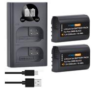 PowerTrust 2Pcs 2280mAh DMW-BLK22 Battery and LED Dual Charger for Panasonic LUMIX DC-S5, S5 II, S5 IIX,S5D, GH5 II, S9,GH6,GH7,G9,G9 II,S5M2, S5M2X, GH5M2