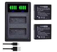 PowerTrust 2Pcs DMW-BLG10 DMW-BLG10E DMW-BLE9 Battery with Charger for Panasonic Lumix DMC-GX7 DMC-TZ100 DMC-LX100 DC-G100 DMC-GF3 DMC-GF6 DC-TZ200 DC-TZ95 DC-GX9 DMC-GX80 DMC-TZ80