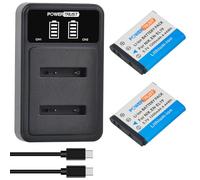 PowerTrust 2Pcs EN-EL19 Battery and LED Dual Charger for Nikon Coolpix W150 A100 S33 S6900 S3700 S2800 S3600 S6800 S4400 S6600 S6500 S2700 S3200 S3300 S6400 S4200