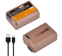 PowerTrust 2pcs NP-FW50 Battery with USB-C Fast Charging Port for Sony ZV-E10 a6000 a6300 a6400 a6500 a5000 A7 A7R A7RII A7II A7SII A7S RX10 Cameras