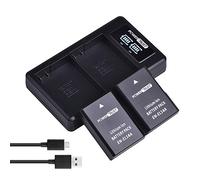 PowerTrust 2x 1500mAh EN-EL14 EN-EL14A Battery and LED Dual Charger for Nikon D3100, D3200, D3300, D3400, D3500,D5100, D5200, D5300, D5500,Coolpix P7000, P7100, P7700, P7800 DSLR Cameras Batteries