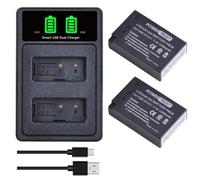 PowerTrust 2x LP-E17 Battery and Charger for EOS R50 R10 R8 RP 750D 760D 8000D 77D M3 M5 M6, EOS M6 Mark II, 200D 200D II 250D 800D 850D, Rebel T6i T6s T7i T8i X8i SL2 SL3