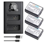 PowerTrust 3Pcs LP-E10 Battery with Charger for Canon EOS 1300D, 2000D, 1100D, 1200D, 4000D, 3000D,Rebel T3 T5 T6 T7 T100, Kiss X50 X70 X80 X90