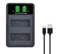 PowerTrust DMW-BLG10 Battery Charger LCD Rapid USB Charger for Panasonic Lumix DMC GF6 GX7 GF3 GF5 GX80 BLG10 DMW BLG10 DMW-BLE9 Battery