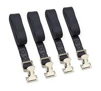 Powertye 1in x 4ft Utility Lashing Strap - Made in USA - 150 lb. Working Load Limit / 450 lb. Breaking Strength - Black (4-Pack)