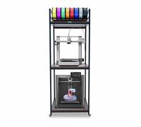 Poweruck PT2 Ultimate Large 3D Printer Storage Solution, Heavy-Duty 3-Tier Stand & Filament Organizer Rack for Biggest Printers on Wheels