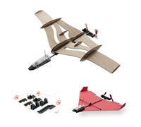 POWERUP STARFLUX DIY Balsa Wood RC Airplane Kit - Build & Fly Smartphone Controlled Plane 4.0 | Made in USA, 2-in-1 Design, STEM Kit for Teens & Hobbyists