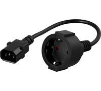 PowerWalker 91015003 IEC C14 to Type F Power Cable - 0.2m, Black
