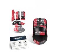 Powfix 1 Pack For ASUS ROG Harpe Ace Mini Mouse Grip Tape, Anti-Slip Sweat Absorbent Red Printed Pattern Gaming Mouse Skin, Easy Install Mouse Upgrade Accessory