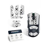 Powfix 1 Pack For Razer DeathAdder V4 Pro Mouse Grip Tape, Anti-Slip Sweat Absorbent White Printed Pattern Gaming Mouse Skin, Easy Install Mouse Upgrade Accessory