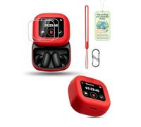 Powfix Case for soundcore 2026 New Anker Liberty 5 Pro Max Earbuds, Soft Silicone Protective Cover, Shockproof Scratch Resistant with 2Pcs Protective Film, Lightweight Red Daily Outdoor Use