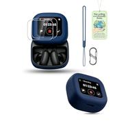 Powfix Case for soundcore 2026 New Anker Liberty 5 Pro Max Earbuds, Soft Silicone Protective Cover, Shockproof Scratch Resistant with 2Pcs Protective Film, Lightweight Blue Daily Outdoor Use