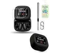 Powfix Case for soundcore 2026 New Anker Liberty 5 Pro Max Earbuds, Soft Silicone Protective Cover, Shockproof Scratch Resistant with 2Pcs Protective Film, Lightweight Black Daily Outdoor Use