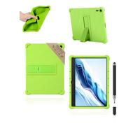 Powfix Case for TCL Note A1 NXTPAPER 11.5" Tablet, Kid-Proof Silicone Cover | Shockproof Multi-Angle Stand, Stylus Pen Included, Lightweight Non-Toxic Dropproof Shell, Green