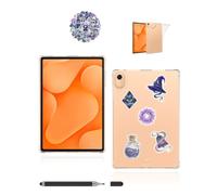 powfix Clear TPU Case for Huawei MatePad 12 X 12 Inch with Stylus Pen | Shockproof Transparent Soft Silicone Skin, Anti-Scratch Durable Cover, Decal Sticker Set - E-Reader Tablet Accessories