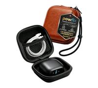 Powfix EVA Case for soundcore Liberty 5 Pro, Brown, with Lanyard | Shockproof Hard Shell, Water-Resistant, Portable Protective Case for Earbuds, Ideal for Travel, Gym & Daily Carry
