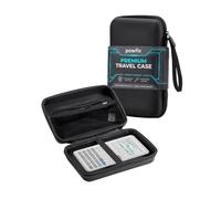 Powfix Hard Case for Casio fx-9860GIII Graphic Calculator, Shockproof Pouch | Protective EVA Travel Organiser with Detachable Wrist Strap & Mesh Pocket for USB Cable, Charger & Accessories, Matt Black