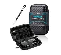 Powfix Hard EVA Case for Baseus 20000mAh 45W Power Bank, Storage Bag Black | Black Shockproof Waterproof Protective Carrying Pouch, Zipper Shell - Flight Business Travel Office Commuter Accessories