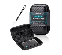 Powfix Hard EVA Case for INIU 15W Power Bank, Storage Bag Black | Black Shockproof Waterproof Protective Carrying Pouch, Zipper Shell - Flight Business Travel Office Commuter Accessories