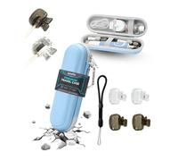 Powfix Oral Hygiene Kit for Dyson CameraJet, EVA Case & 4 Caps,Blue | Dust-Proof Head Caps, Shockproof Hard Shell, Detachable Lanyard - All-in-One Protection for Your Electric Toothbrush