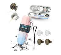 Powfix Oral Hygiene Kit for Dyson CameraJet, EVA Case & 4 Caps,Gradient | Dust-Proof Head Caps, Shockproof Hard Shell, Detachable Lanyard - All-in-One Protection for Your Electric Toothbrush