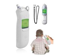 powfix Silicone Case for Braun ThermoScan 7 Ear Thermometer,with Lanyard | Soft Protective Cover, Shockproof, Scratch-Resistant & Easy-Grip, Ideal for Family Use, Travel & Daily Protection, Grey