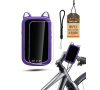 powfix Silicone Case for iGPSPORT BSC500, Protective Cover with 1 Pack Soft Screen Protectors & Lanyard, Anti-Scratch Shockproof GPS Bike Computer Accessories,Purple