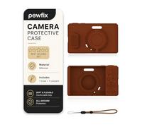 Powfix Silicone Case for Kodak Pixpro C1, Brown, with Lanyard | Shock-Absorbing, Anti-Slip Grip, Precise Cutouts, Lightweight, Ideal for Vlogging, Travel & Daily Photography