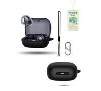 Powfix Silicone Case for soundcore C40i by Anker Earbuds, Soft Flexible Protective Cover with Carabiner Hook, Shockproof & Scratch-Resistant, Lightweight for Daily & Outdoor Use, Black