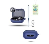 Powfix Silicone Case for soundcore C40i by Anker Earbuds, Soft Flexible Protective Cover with Carabiner Hook, Shockproof & Scratch-Resistant, Lightweight for Daily & Outdoor Use, Blue