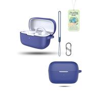 Powfix Silicone Case for soundcore C50i by Anker Earbuds, Soft Flexible Protective Cover with Carabiner Hook, Shockproof & Scratch-Resistant, Lightweight for Daily & Outdoor Use, Blue