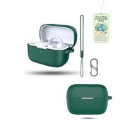 Powfix Silicone Case for soundcore C50i by Anker Earbuds, Soft Flexible Protective Cover with Carabiner Hook, Shockproof & Scratch-Resistant, Lightweight for Daily & Outdoor Use, Green