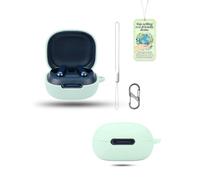 Powfix Silicone Case for soundcore P40i by Anker Earbuds, Soft Flexible Protective Cover with Carabiner Hook, Shockproof & Scratch-Resistant, Lightweight for Daily & Outdoor Use, Light Green