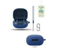 Powfix Silicone Case for soundcore P40i by Anker Earbuds, Soft Flexible Protective Cover with Carabiner Hook, Shockproof & Scratch-Resistant, Lightweight for Daily & Outdoor Use, Blue