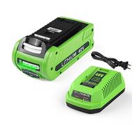 Powilling 3.5Ah 29472 29462 Lithium-Ion Battery Replacement for Greenworks 40V Battery and Charger 29482 Compatible with Greenworks 40V G-MAX Power Tools 29252 20202 22262