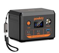 Powkey Portable Power Bank 96Wh Power Station 30000mAh Powerbank PD 100W Fasting Charging LiFePO4 Battery Pack with Wireless Charging and LED Flashlight Power Supply for Trip Camping Office