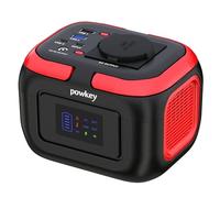Powkey Portable Power Station 26400 mAh/97.68 Wh, Power Bank with Socket 120 W 230 V AC Output 12 V 6 A DC, Emergency Generator with LED and SOS, Solar Generator for Camping Travel, Solar Panel Not