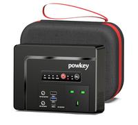 Powkey Power Bank with Socket 26400mAh/97.68Wh Portable Power Station with 100W/230V AC Output, 12V DC, PD 65W USB-C Solar Generator for Camping Mobile Phone Emergency(Solar Panel NOT Included)
