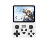 Powkiddy RGB20S Handheld Retro Game Console Pow Kitty Handheld Arcade Game with Built-in 16+64G Card & 15000 Games (White)