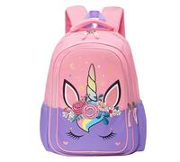 POWOFUN 15 inch Primary School Kindergarten Schoolbag Leisure Cool Cute Cartoon Travel Backpack For Boys Girls Ages 5-10 Use, Pink Unicorn2