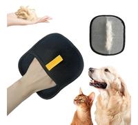 POWOMAO Pets Hair Removal Gloves, Electrostatic Pet Hair Remover Glove, Washable Double-Sided Dog Grooming Gloves, Reusable Cat & Dog Hair Remover,For Pets Carpet Bed Couch Sheets Clothes (1PCS)