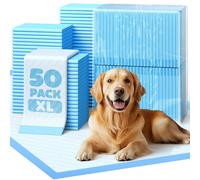 Powools Extra Large Puppy Pads 86 x 71 cm, Pack of 50, Pee Pads for Dogs Potty Training with Leak-Proof Quick-Dry Design, 6-Layer Puppy Trai