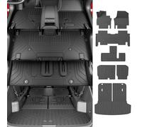 powoq 6&7 Seats Floor Mat Cargo Liner Compatible with 25-26 KIA EV9 Trunk Mat 2nd Backrest Liner TPE Cargo Mat Replacement for 2024 2025 2026 KIA EV9 Accessories
